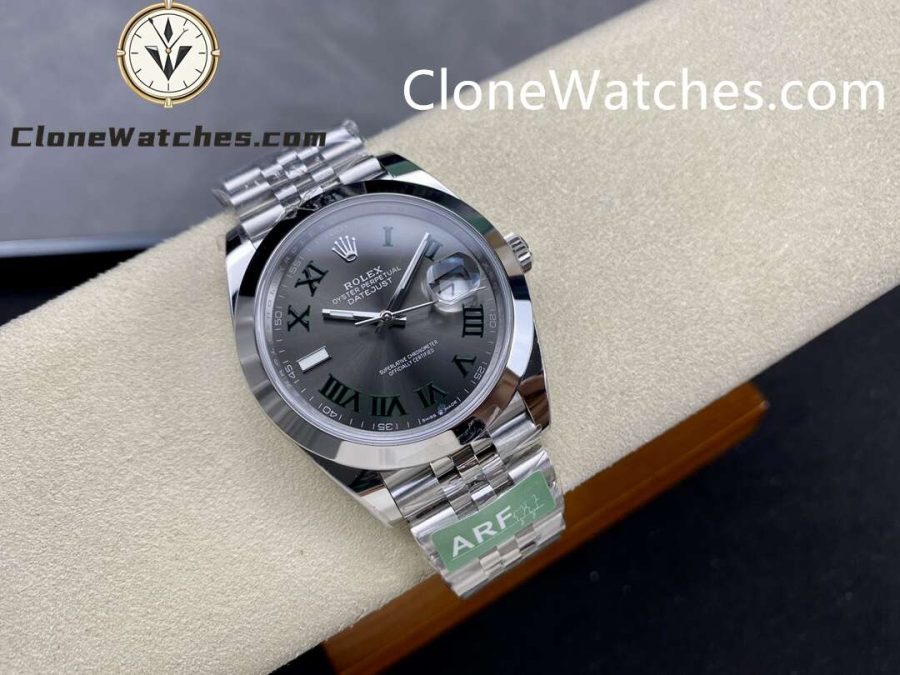 Rolex Super Clone Watches 1:1 DateJust Grey Roman Dial m126300-0014 Jubilee 41MM 3235 Movement - Image 4