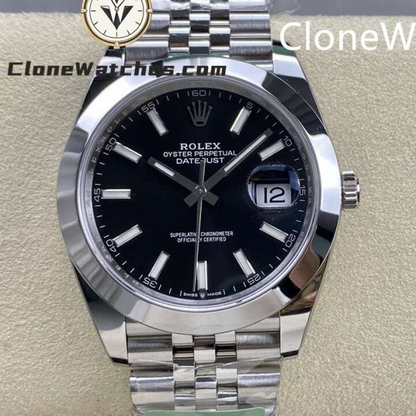 Super Clone Watches – Rolex DateJust Black Dial m126300-0012