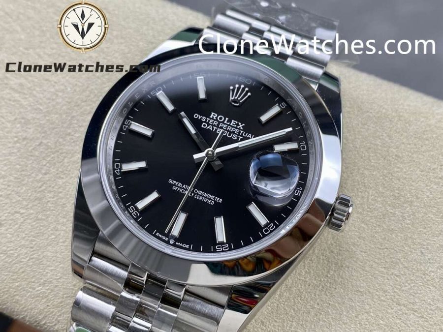 Rolex Super Clone Watches 1:1 DateJust Black Dial m126300-0012 Jubilee 41MM 3235 Movement - Image 3