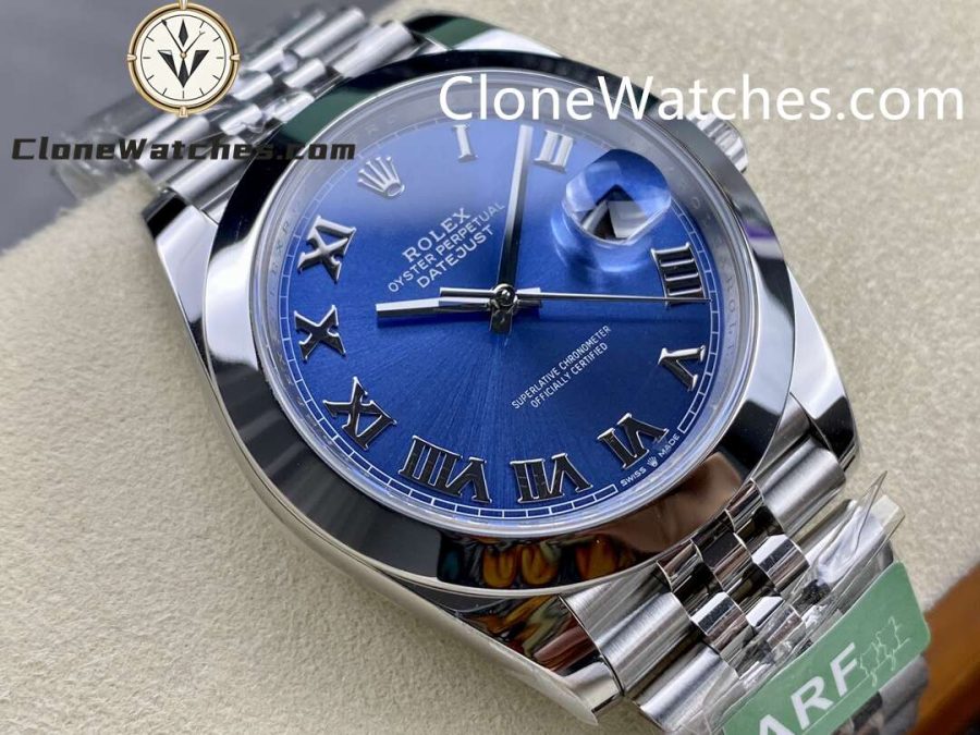 Rolex Super Clone Watches 1:1 DateJust Blue Roman Dial m126300-0018 Jubilee 41MM 3235 Movement - Image 2