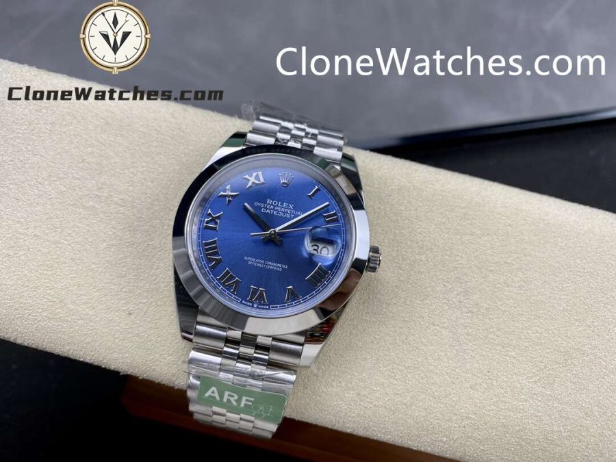 Rolex Super Clone Watches 1:1 DateJust Blue Roman Dial m126300-0018 Jubilee 41MM 3235 Movement - Image 4