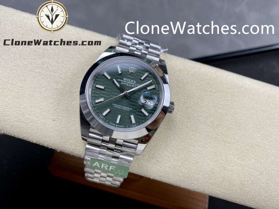 Rolex Super Clone Watches 1:1 DateJust Green Fluted Dial m126300-0021 Jubilee 41MM 3235 Movement - Image 4