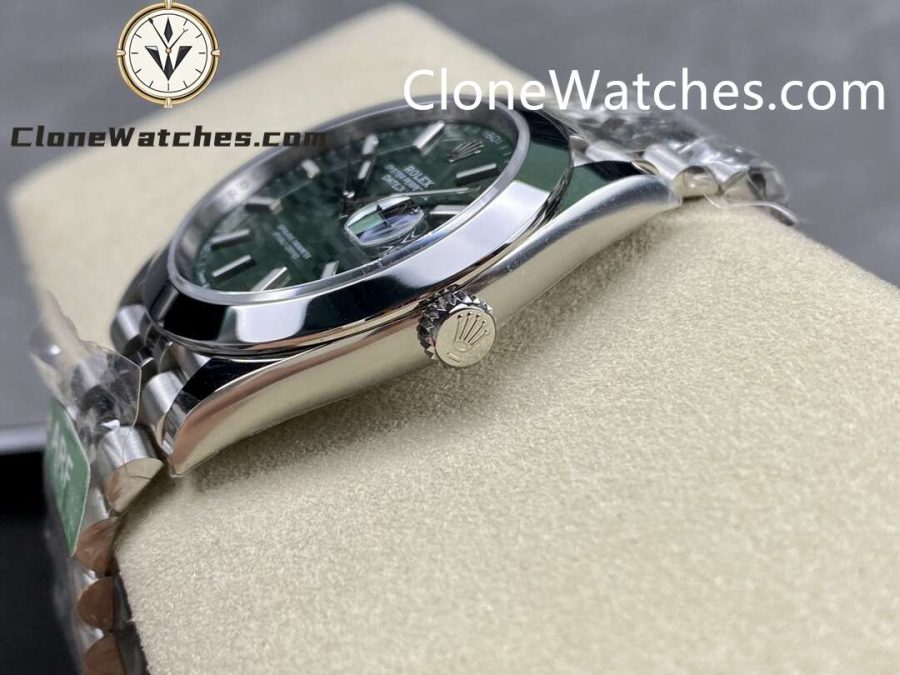 Rolex Super Clone Watches 1:1 DateJust Green Fluted Dial m126300-0021 Jubilee 41MM 3235 Movement - Image 6