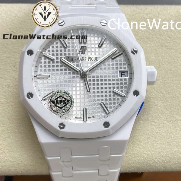 Super Clone Watches – Audemars Piguet Royal Oak White Ceramic 15500 White Dial