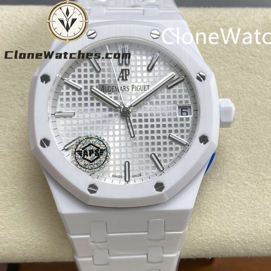 Super Clone Watches – Audemars Piguet Royal Oak White Ceramic 15500 White Dial