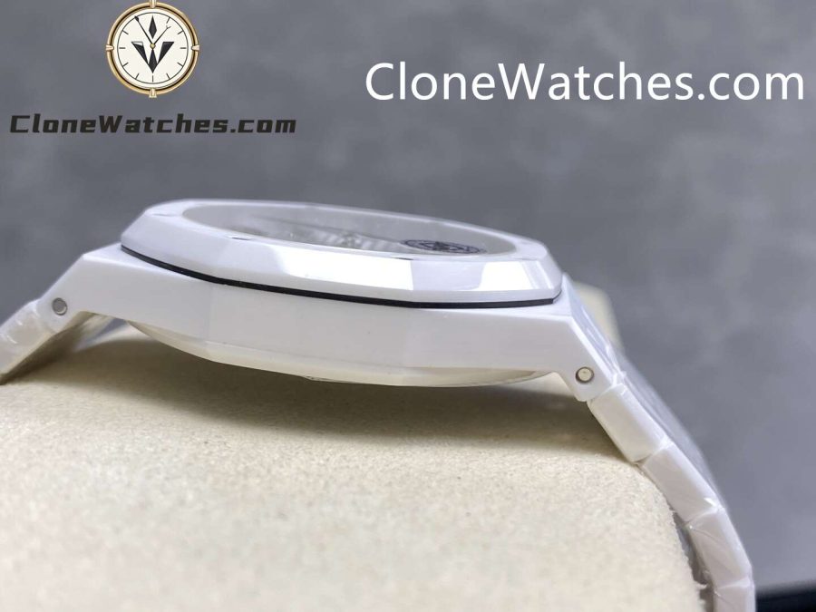 Audemars Piguet Super Clone Watches 1:1 Royal Oak White Ceramic 15500 White Dial 41MM - Image 7