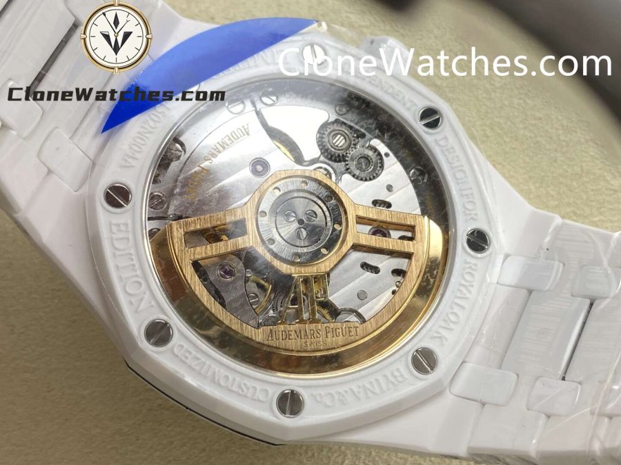 Audemars Piguet Super Clone Watches 1:1 Royal Oak White Ceramic 15500 White Dial 41MM - Image 8