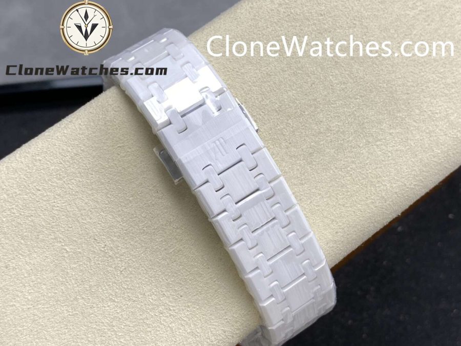 Audemars Piguet Super Clone Watches 1:1 Royal Oak White Ceramic 15500 White Dial 41MM - Image 9