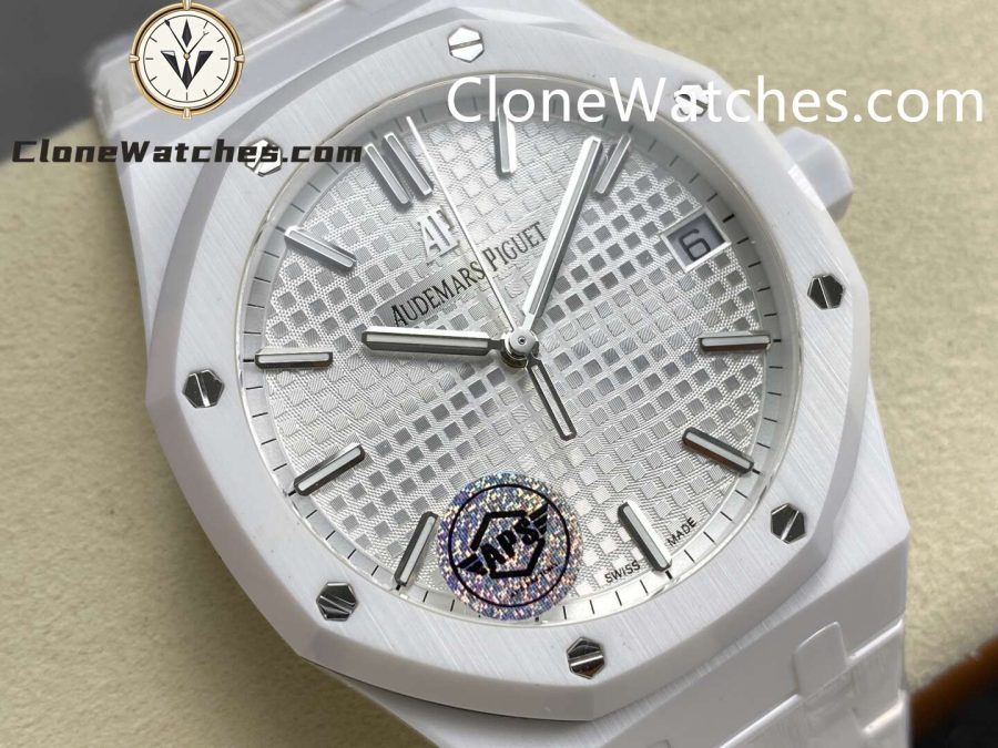 Audemars Piguet Super Clone Watches 1:1 Royal Oak White Ceramic 15500 White Dial 41MM - Image 2