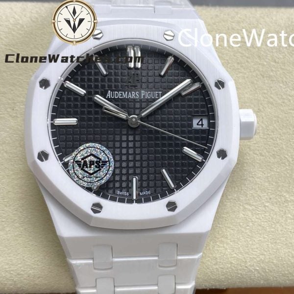 Super Clone Watches – Audemars Piguet Royal Oak White Ceramic 15500 Black Dial