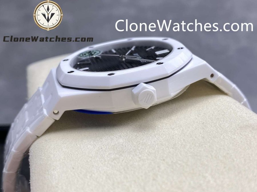 Audemars Piguet Super Clone Watches 1:1 Royal Oak White Ceramic 15500 Black Dial 41MM - Image 7