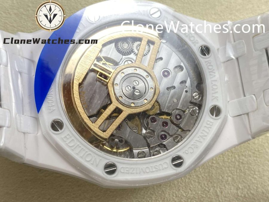 Audemars Piguet Super Clone Watches 1:1 Royal Oak White Ceramic 15500 Black Dial 41MM - Image 8