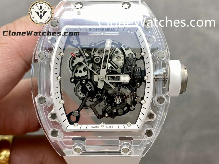 Super Clone Watches – Richard Mille 055 Ceramics Tourbillon Fully Transparent