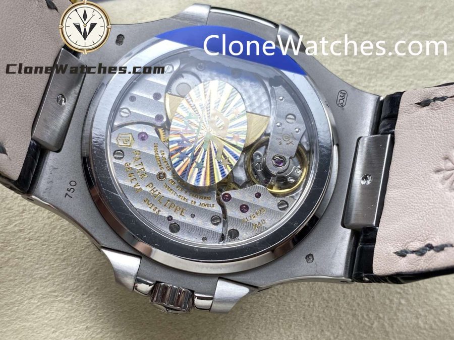 Patek Philippe Super Clone Watches 1:1 Nautilus 5712 Gray Dial Diamond Bezel - Image 9