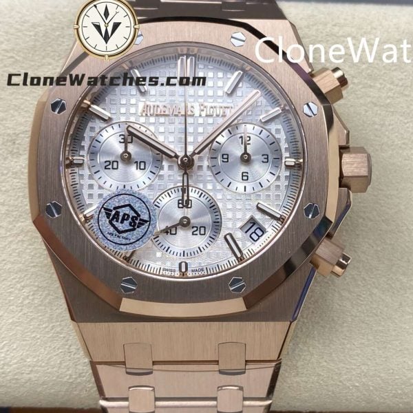 Super Clone Watches – Audemars Piguet   Rose Gold 26240 White Dial