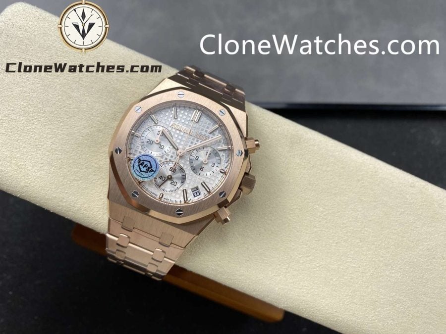Audemars Piguet Super Clone Watches 1:1 Royal Oak Rose Gold 26240 White Dial - Image 5
