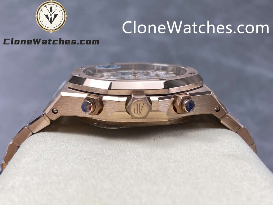 Audemars Piguet Super Clone Watches 1:1 Royal Oak Rose Gold 26240 White Dial - Image 7
