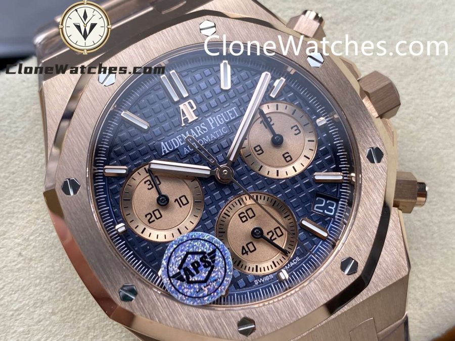 Audemars Piguet Super Clone Watches 1:1 Royal Oak Rose Gold 26239 Blue Dial - Image 2