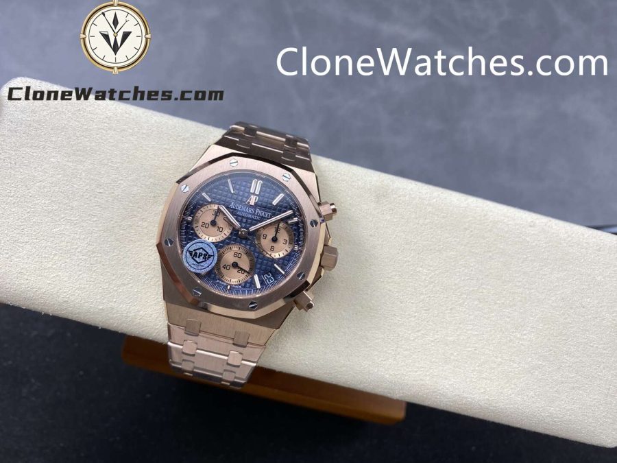Audemars Piguet Super Clone Watches 1:1 Royal Oak Rose Gold 26239 Blue Dial - Image 5