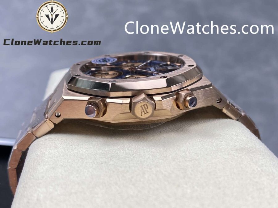 Audemars Piguet Super Clone Watches 1:1 Royal Oak Rose Gold 26239 Blue Dial - Image 7