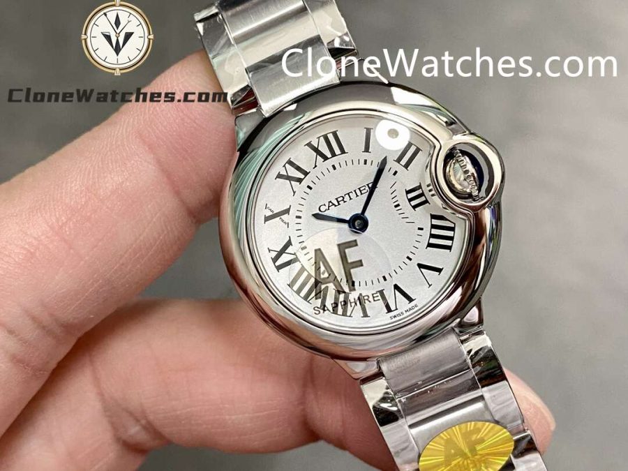 Cartier Super Clone Watches 1:1 Ballon Bleu de WSBB0067 Silver White Dial 28mm - Image 2