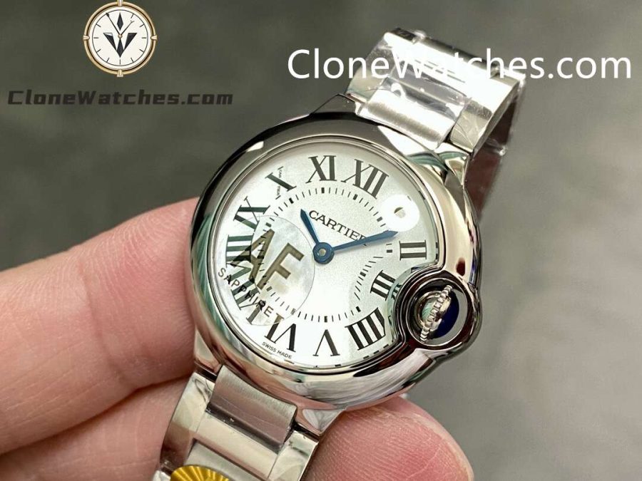 Cartier Super Clone Watches 1:1 Ballon Bleu de WSBB0067 Silver White Dial 28mm - Image 3