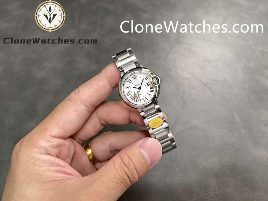 Cartier Super Clone Watches 1:1 Ballon Bleu de WSBB0067 Silver White Dial 28mm - Image 4