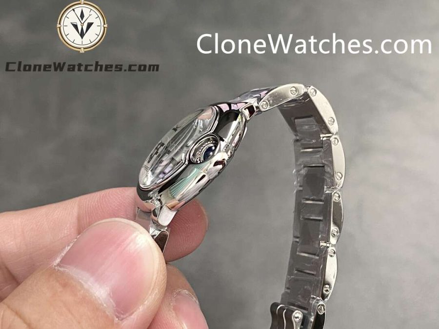 Cartier Super Clone Watches 1:1 Ballon Bleu de WSBB0067 Silver White Dial 28mm - Image 6