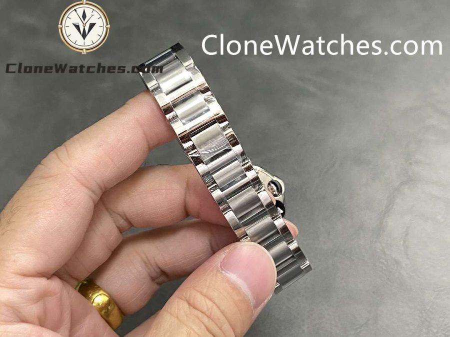 Cartier Super Clone Watches 1:1 Ballon Bleu de WSBB0067 Silver White Dial 28mm - Image 9