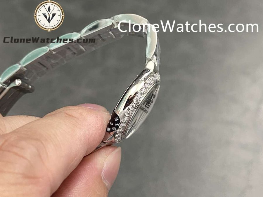 Cartier Super Clone Watches 1:1 Ballon Bleu de W4BB0015 White Dial Diamond Bezel 28mm - Image 6