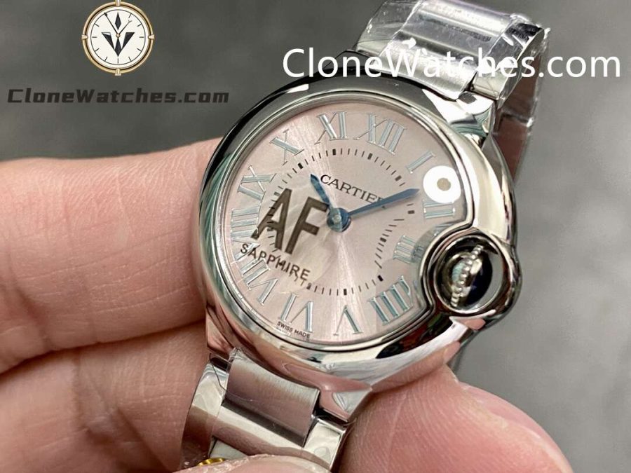 Cartier Super Clone Watches 1:1 Ballon Bleu de W6920038 Pink Dial 28mm - Image 3