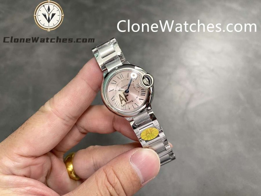 Cartier Super Clone Watches 1:1 Ballon Bleu de W6920038 Pink Dial 28mm - Image 4