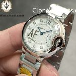 Cartier Super Clone Watches 1:1 Ballon Bleu de WE902073 Silver Plated Dial 28mm - Image 3