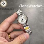 Cartier Super Clone Watches 1:1 Ballon Bleu de WE902073 Silver Plated Dial 28mm - Image 4