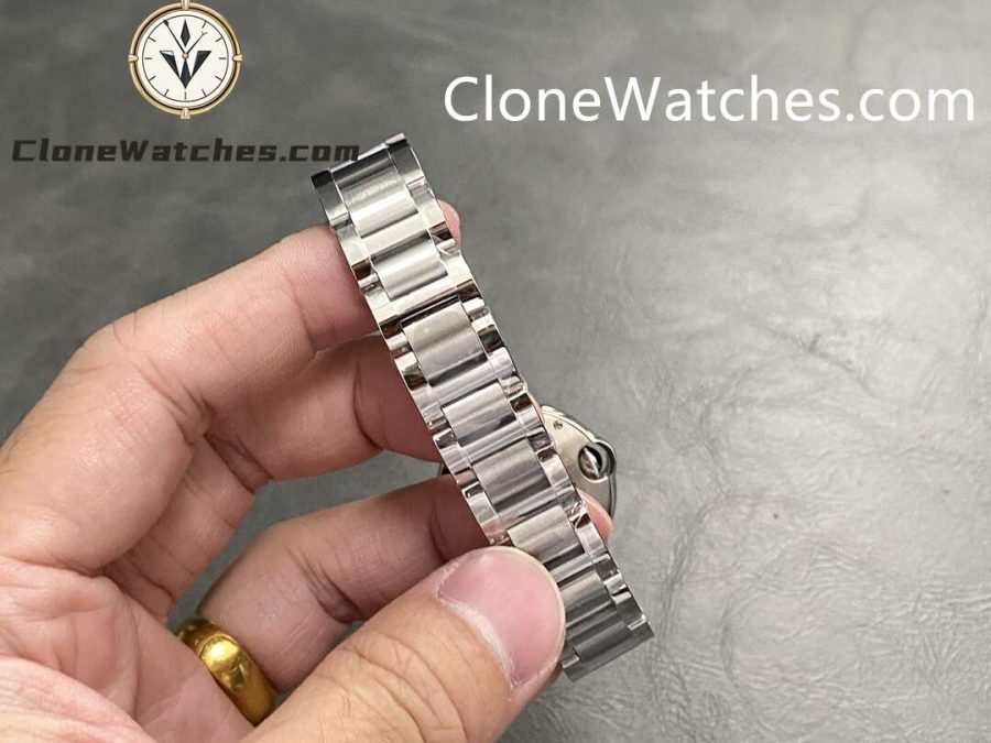 Cartier Super Clone Watches 1:1 Ballon Bleu de WE902073 Silver Plated Dial 28mm - Image 8