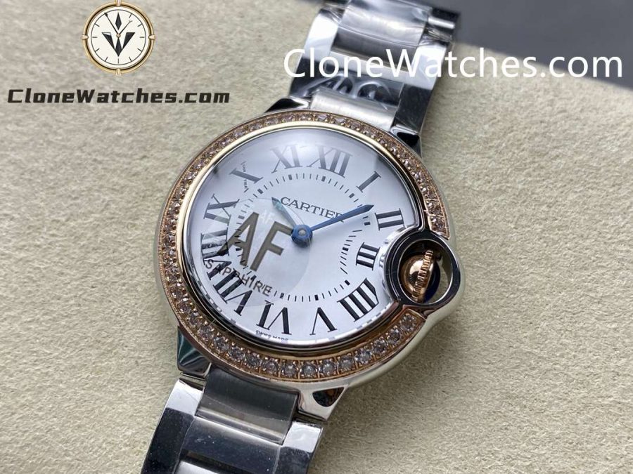 Cartier Super Clone Watches 1:1 Ballon Bleu de WE902079 White Roman Dial 28mm - Image 3