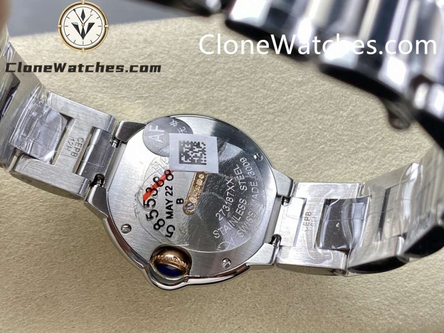 Cartier Super Clone Watches 1:1 Ballon Bleu de WE902079 White Roman Dial 28mm - Image 8