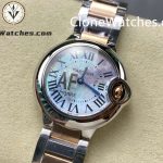 Cartier Super Clone Watches 1:1 Ballon Bleu de W6920034 Mother-of-pearl Dial 28mm - Image 3