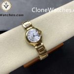 Cartier Super Clone Watches 1:1 Ballon Bleu de 18K Gold W69001Z2 Silver Dial 28mm - Image 6