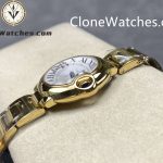 Cartier Super Clone Watches 1:1 Ballon Bleu de 18K Gold W69001Z2 Silver Dial 28mm - Image 9