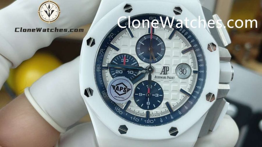 Super Clone Watches – Audemars Piguet Royal Oak Offshore White Ceramic 26402CB