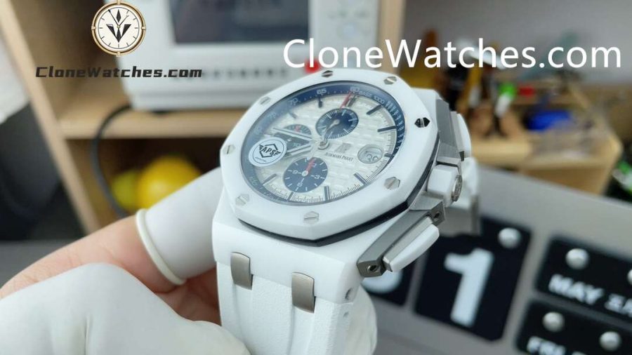 Audemars Piguet Super Clone Watches 1:1 Royal Oak Offshore Chronograph White Ceramic 26402CB 44MM - Image 3
