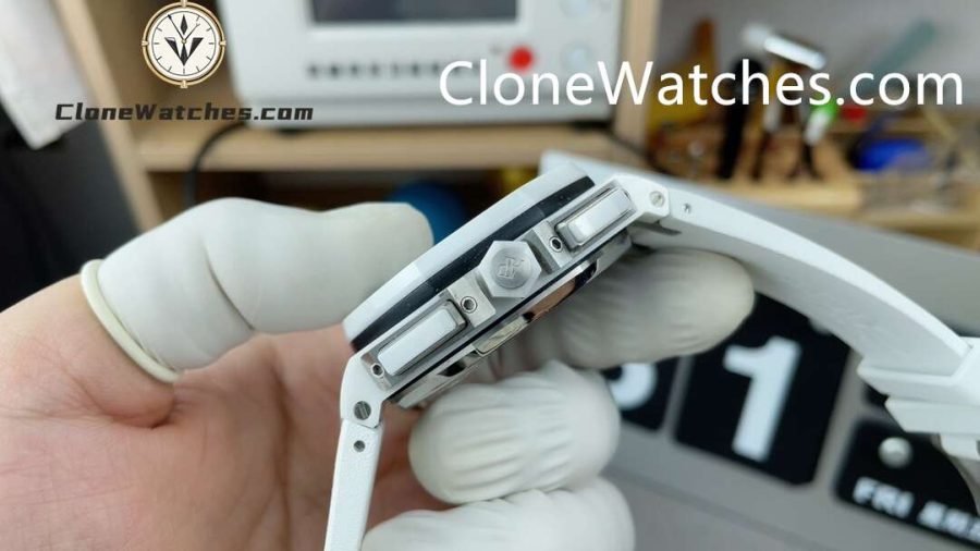 Audemars Piguet Super Clone Watches 1:1 Royal Oak Offshore Chronograph White Ceramic 26402CB 44MM - Image 6