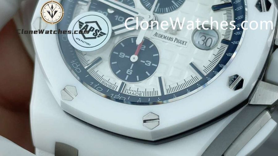 Audemars Piguet Super Clone Watches 1:1 Royal Oak Offshore Chronograph White Ceramic 26402CB 44MM - Image 4