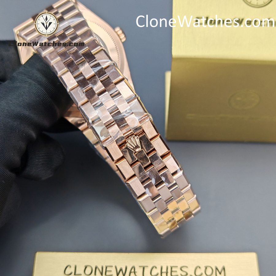 Rolex Super Clone Watches 1:1 Land-Dweller M127335-0001 White Dial Rose Gold 7135 Movement 40mm - Image 14