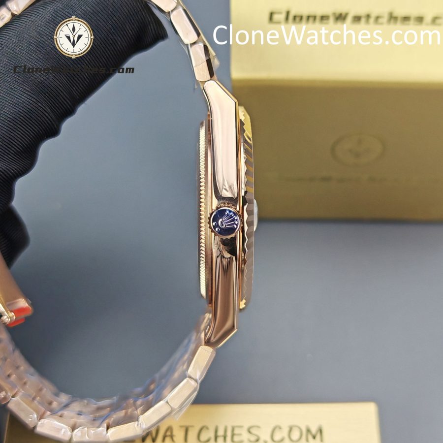 Rolex Super Clone Watches 1:1 Land-Dweller M127335-0001 White Dial Rose Gold 7135 Movement 40mm - Image 7