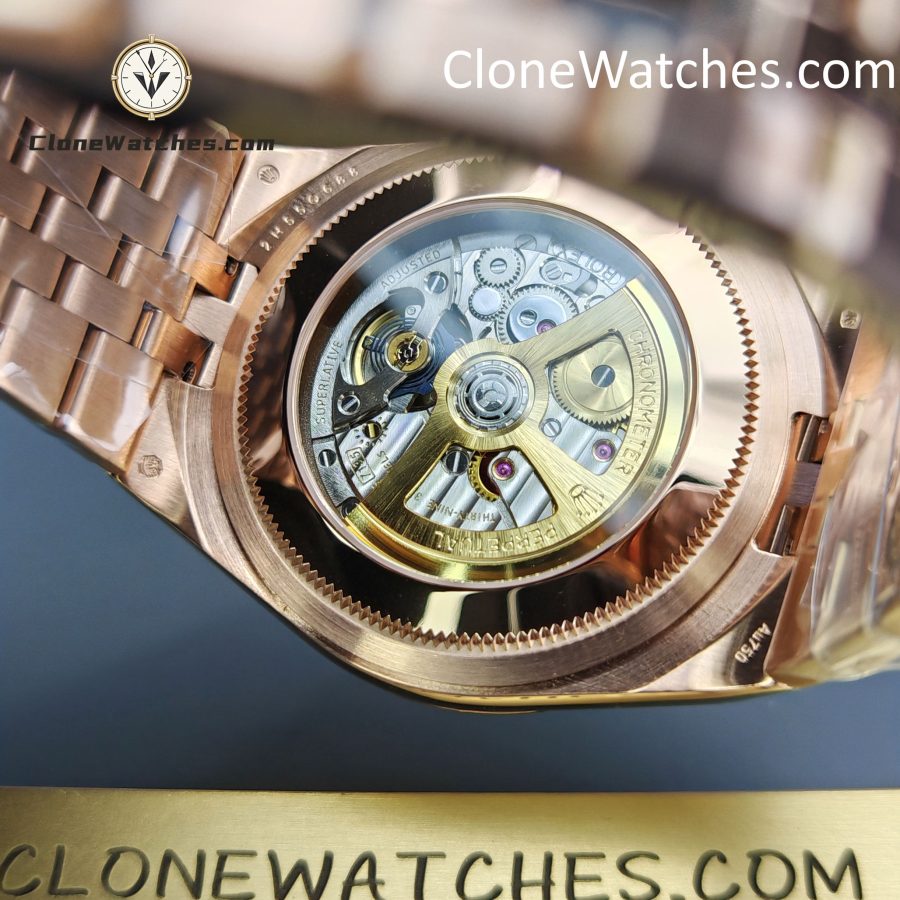 Rolex Super Clone Watches 1:1 Land-Dweller M127335-0001 White Dial Rose Gold 7135 Movement 40mm - Image 10