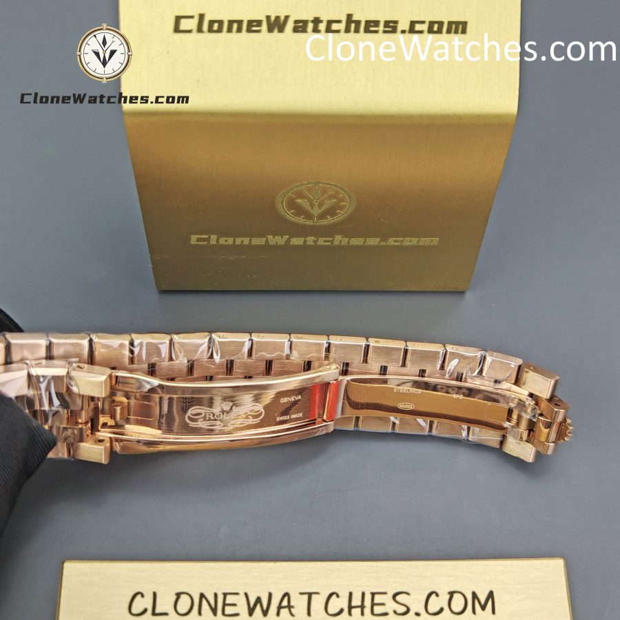 Rolex Super Clone Watches 1:1 Land-Dweller M127335-0001 White Dial Rose Gold 7135 Movement 40mm - Image 11