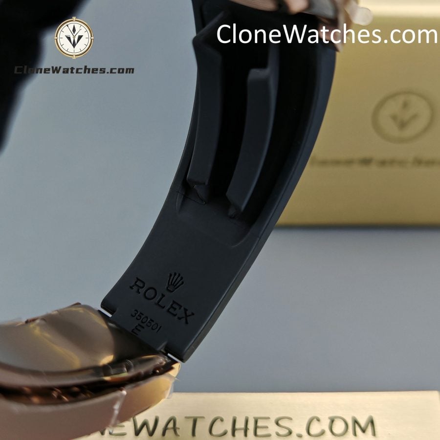 Rolex Super Clone Watches 1:1 Daytona Rose Gold Brown Dial M126515LN-0010 4131 Movement Rubber Strap - Image 10
