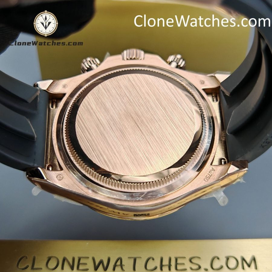 Rolex Super Clone Watches 1:1 Daytona Rose Gold Brown Dial M126515LN-0010 4131 Movement Rubber Strap - Image 11
